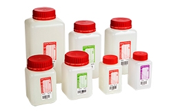 Бутыли для отбора проб воды, 500 мл, узкогорлые, с тиосульфатом натрия 120 мг/л, групп.уп, крышка E