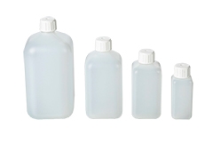 Квадратные широкогорлые бутыли асептические 2,5 л, крышка C белая отдельно