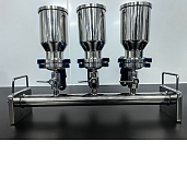 Установка вакуумной фильтрации трехместная с фильтродержателями из нерж. стали 47/50 мм, с колбой 5000 мл Установка вакуумной фильтрации трехместная с фильтродержателями из нерж. стали 47/50 мм, с колбой 5000 мл