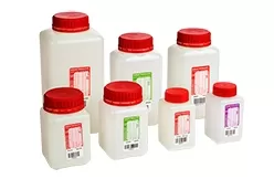 Бутыли для отбора проб воды, 1 л, широкогорлые, с тиосульфатом натрия 20 мг/л, групп.уп., крышка F